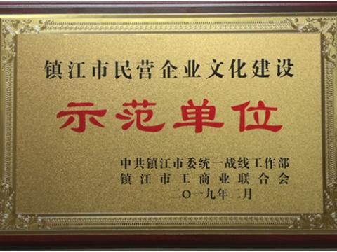 彩神电气集团被认定为全市首批“镇江市民营企业文化建设树模单位”